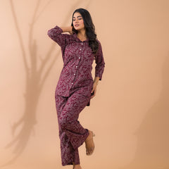 Maroon Co-Ord Set with Palazzo Pants