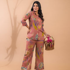 Rust Co-Ord Set with Palazzo Pants