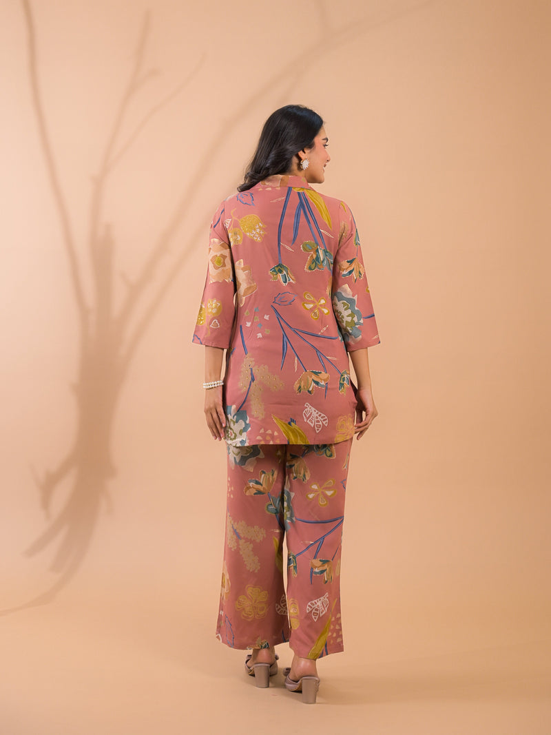 Rust Co-Ord Set with Palazzo Pants