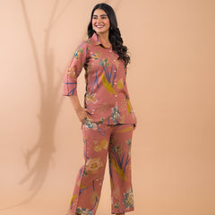 Rust Co-Ord Set with Palazzo Pants