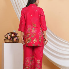 Pink Co-Ord Set with Palazzo Pants
