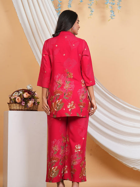 Pink Co-Ord Set with Palazzo Pants