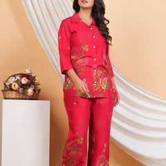 Pink Co-Ord Set with Palazzo Pants