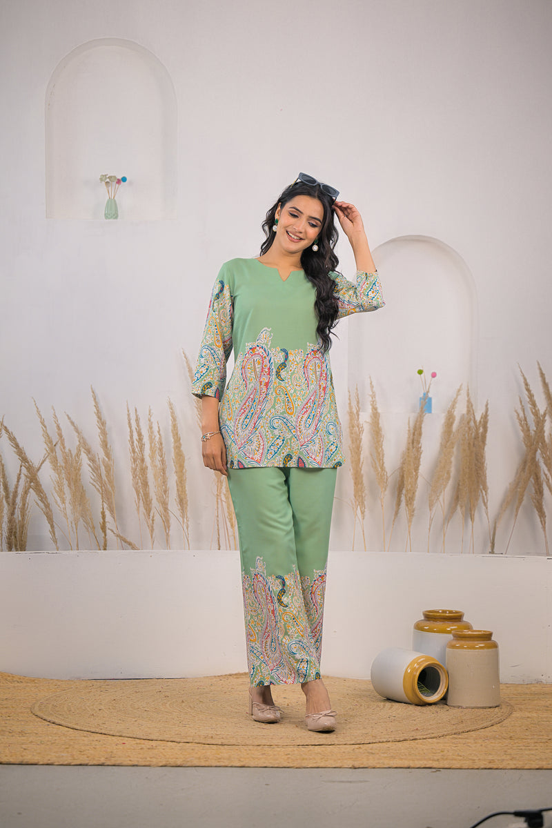 Daily wear lady rayon co ord set design