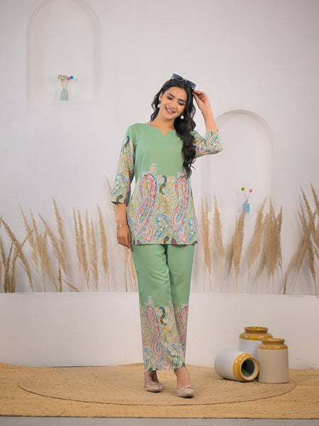 Daily wear lady rayon co ord set design