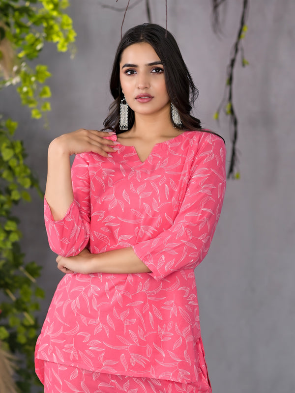 Blissful Leafy Gajari Lounge Wear