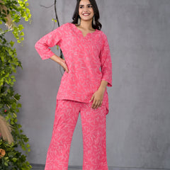 Blissful Leafy Gajari Lounge Wear