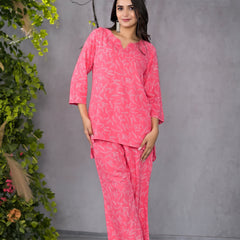 Blissful Leafy Gajari Lounge Wear