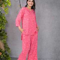 Blissful Leafy Gajari Lounge Wear