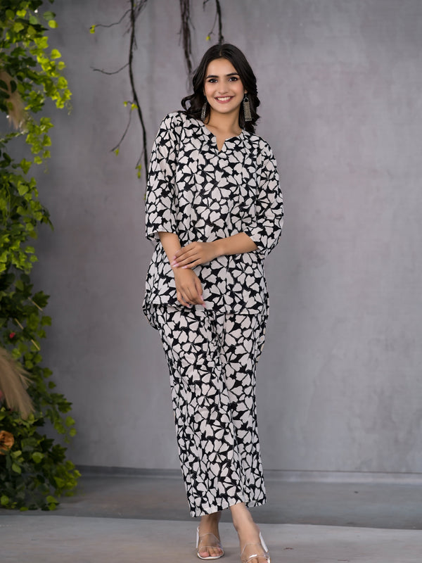 Monochrome Black & White Lounge Wear