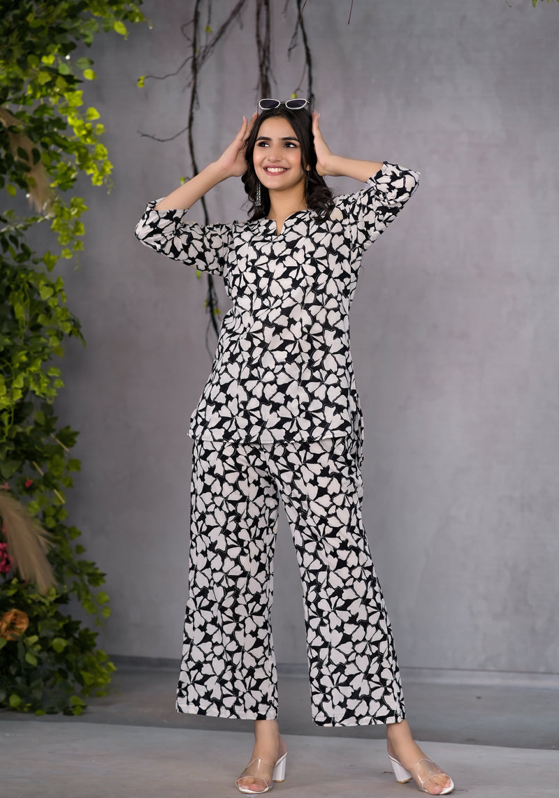 Monochrome Black & White Lounge Wear