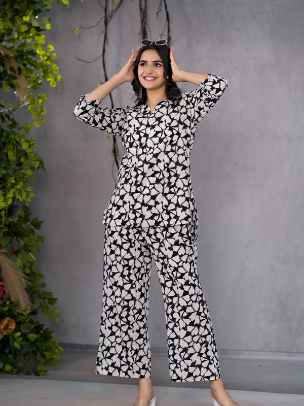 Monochrome Black & White Lounge Wear