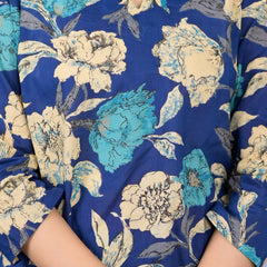 Serene Floral Blue Lounge Wear