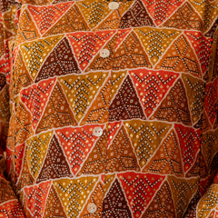 Rayon Printed Multicolor  Calf-Length Kurti with Three Quarter Sleeves (Plus Size)