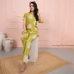 Light Green Cotton Angrakha Co-Ord Set