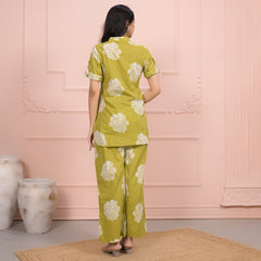 Light Green Cotton Angrakha Co-Ord Set