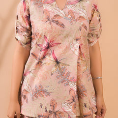 Beige Co-Ord Set with Palazzo Pants