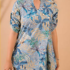 Light Blue Co-Ord Set with Palazzo Pants