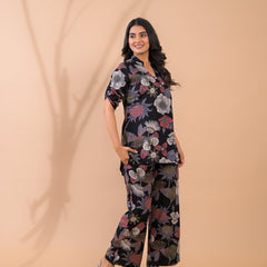 Black Co-Ord Set with Palazzo Pants