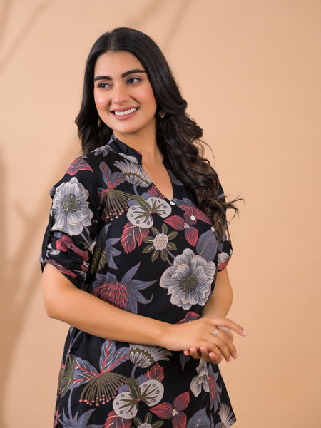 Black Co-Ord Set with Palazzo Pants