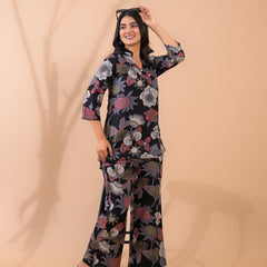 Black Co-Ord Set with Palazzo Pants