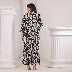 Black & White Abstract Co-Ord Set