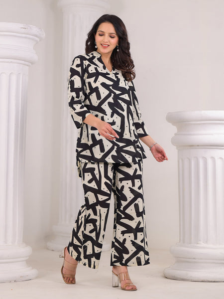 Black & White Abstract Co-Ord Set
