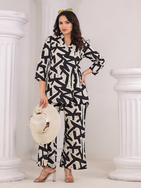 Black & White Abstract Co-Ord Set