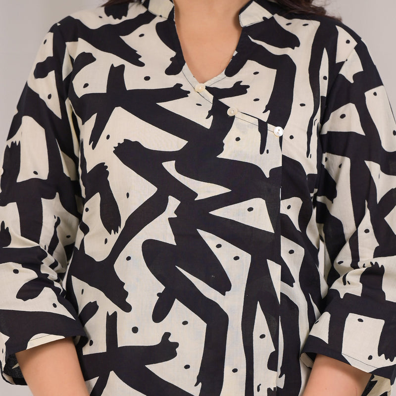 Black & White Abstract Co-Ord Set