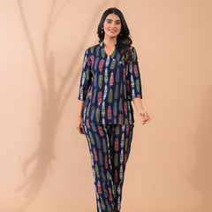 Blue Co-Ord Set with Palazzo Pants