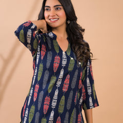 Blue Co-Ord Set with Palazzo Pants