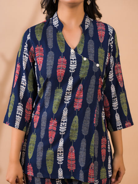 Blue Co-Ord Set with Palazzo Pants