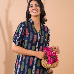 Blue Co-Ord Set with Palazzo Pants