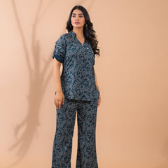 Dark Green Co-Ord Set with Palazzo Pants