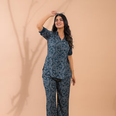 Dark Green Co-Ord Set with Palazzo Pants