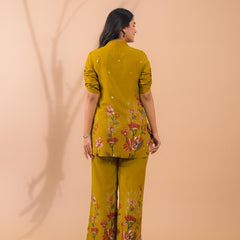 Mustard Co-Ord Set with Palazzo Pants