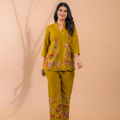 Mustard Co-Ord Set with Palazzo Pants