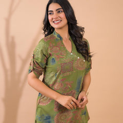 Green Co-Ord Set with Palazzo Pants