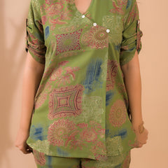 Green Co-Ord Set with Palazzo Pants