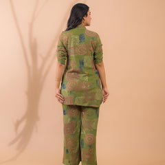 Green Co-Ord Set with Palazzo Pants