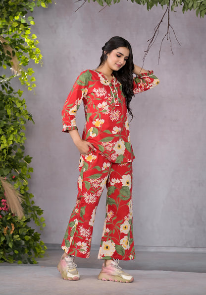 Ruby Floral Co-Ord Set