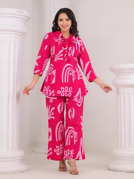 Rani Pink Cotton Co-Ord Set