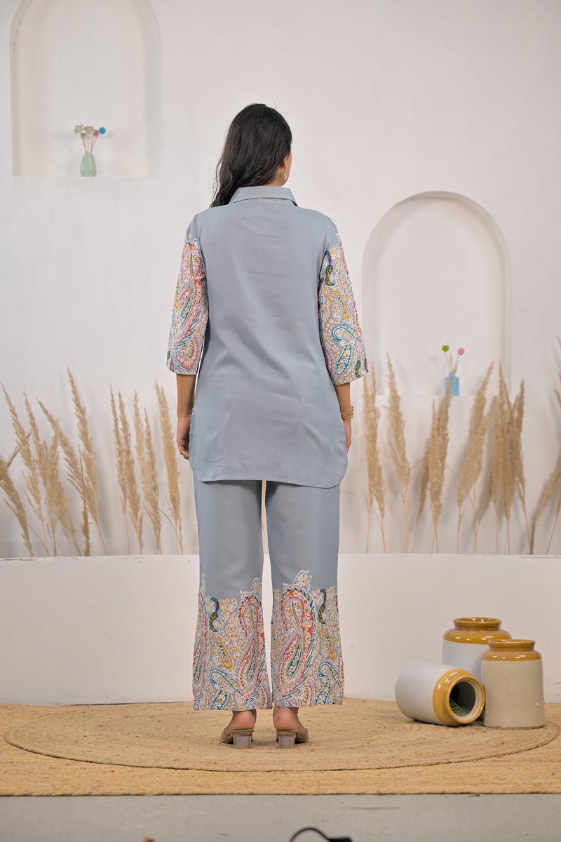 Women rayon co ord set kurti and pant
