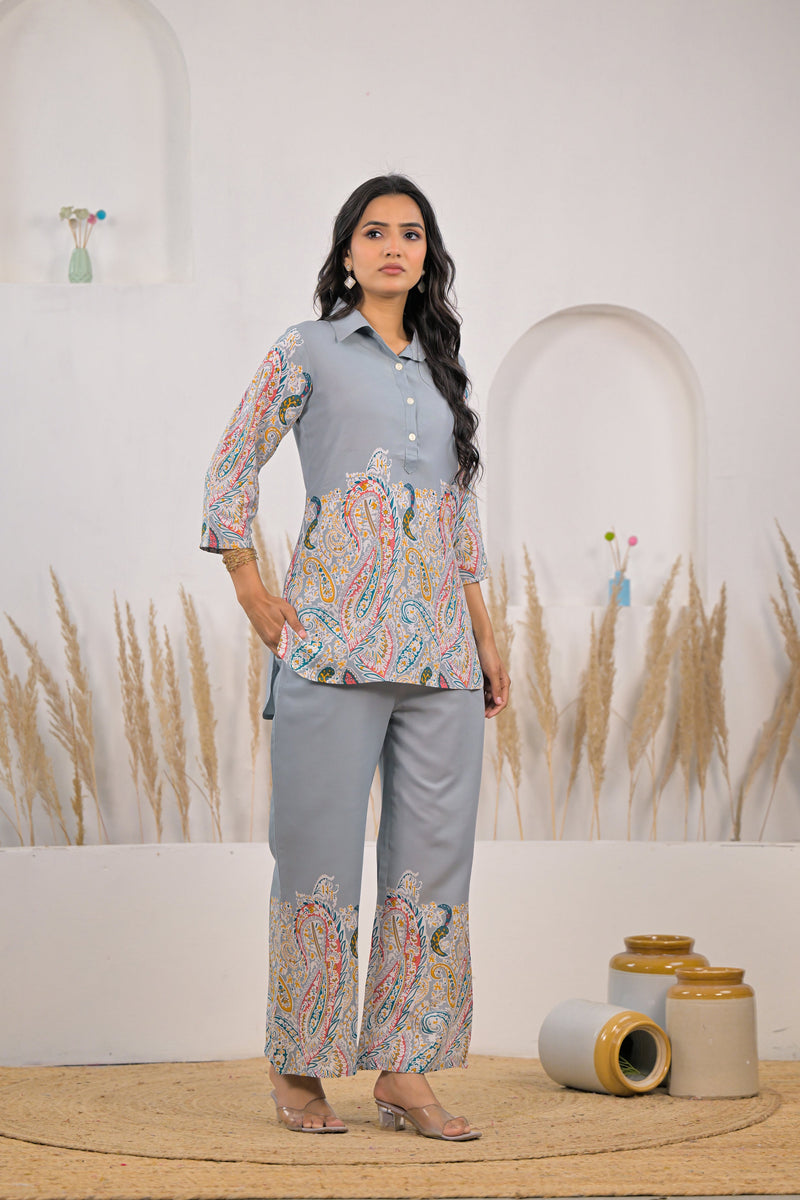 Daily wear women rayon co ord set design