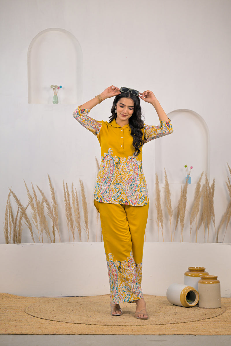 Daily wear women rayon co ord set design