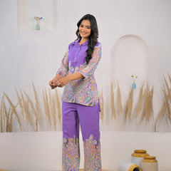 Girl casual wear rayon co ord set
