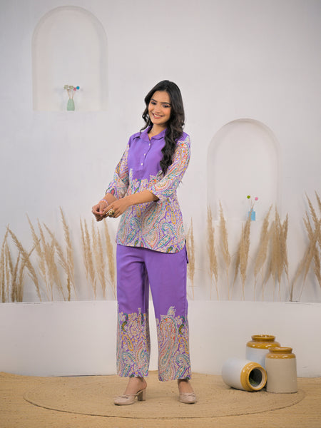 Girl casual wear rayon co ord set
