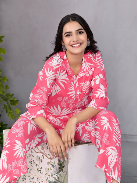 Palm Pink Lounge Wear