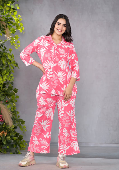 Palm Pink Lounge Wear