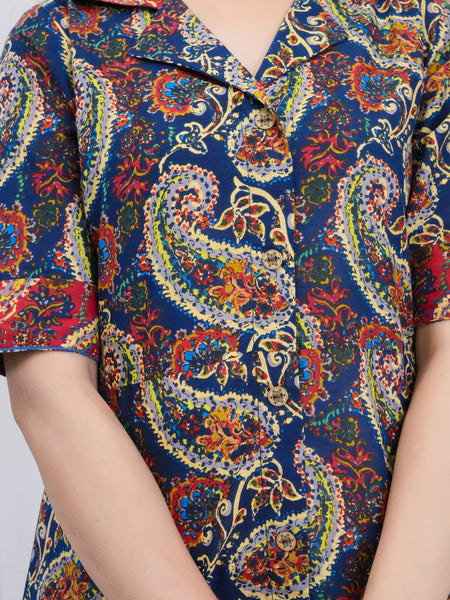 Paisley Printed Midi Dress